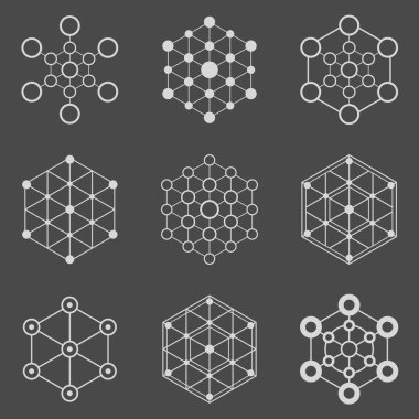 Çokgen simge vektör çizimi