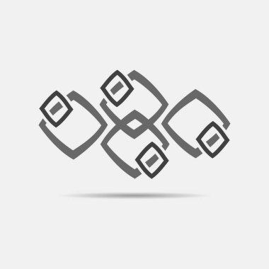 Beyaz arkaplanda siyah simge