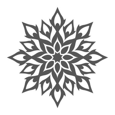 beyaz arkaplanda çiçek simgesi