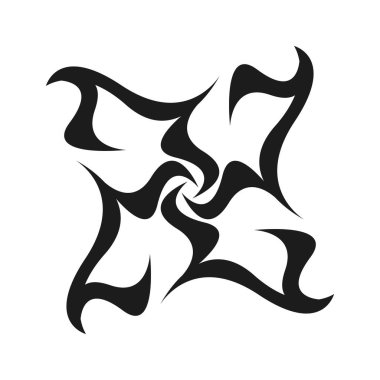 Beyaz arkaplanda siyah işaret