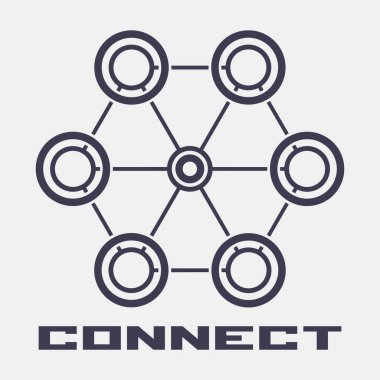 Beyaz arkaplandaki işareti bağla