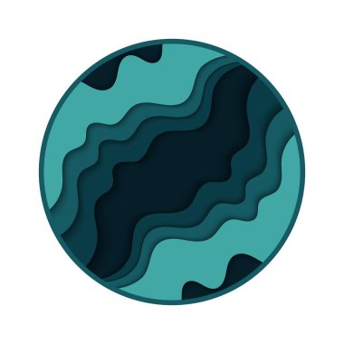 Yeşil dalgalar soyut modern arkaplan 