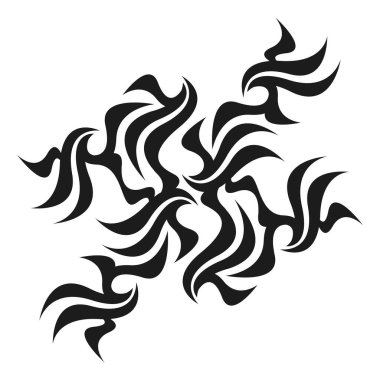 Beyaz arkaplanda siyah işaret