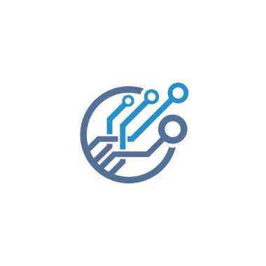 Beyaz arkaplanda teknoloji simgesi 