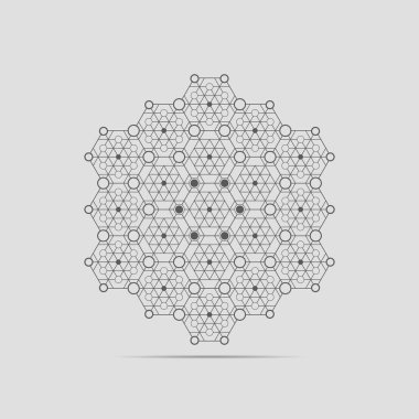 Beyaz arkaplanda çokgen simgesi