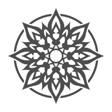 Beyaz arkaplanda çiçek simgesi