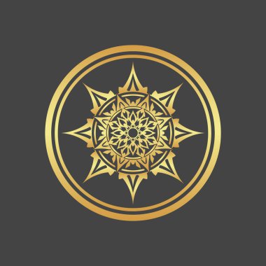 Koyu arkaplanda altın simge