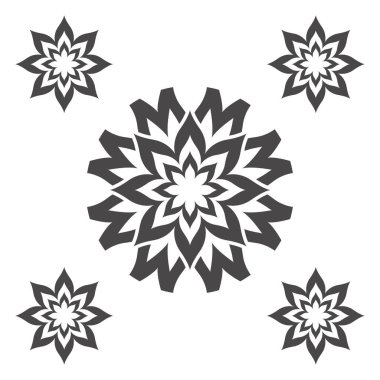 Beyaz arkaplanda çiçek simgesi