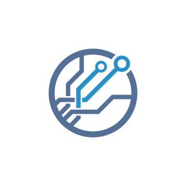 Beyaz arkaplanda teknoloji simgesi 