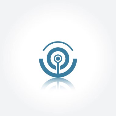 Beyaz arkaplanda hedef simgesi
