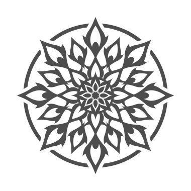 Beyaz arkaplanda çiçek simgesi