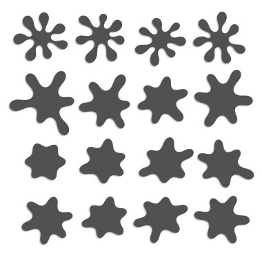 Beyaz arkaplanda benek simgesi ayarlandı 