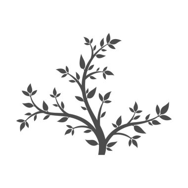 Beyaz arkaplanda ağaç simgesi
