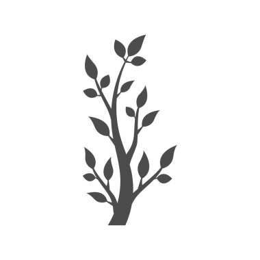 Beyaz arkaplanda ağaç simgesi