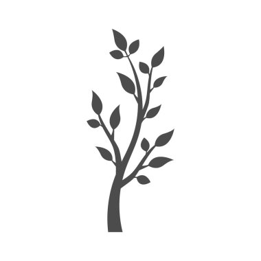 Beyaz arkaplanda ağaç simgesi