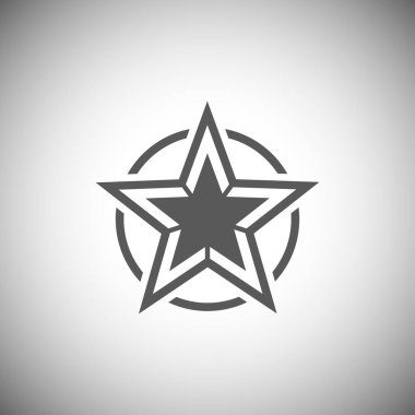 Beyaz arkaplanda yıldız simgesi