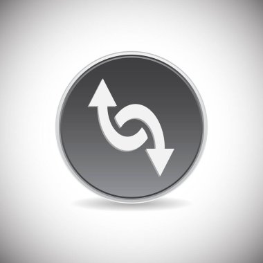 Beyaz arkaplanda ok simgesi