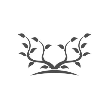 Beyaz arkaplanda ağaç simgesi