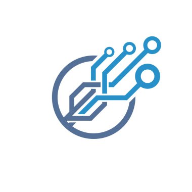 Beyaz arkaplanda teknoloji simgesi 