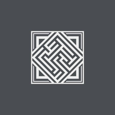 Siyah arkaplanda Geometrik simge