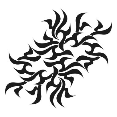 Beyaz arkaplanda siyah işaret