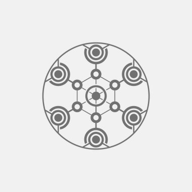 Çokgen ikon vektör çizimi