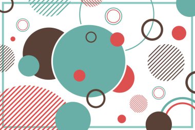 Renkli dairelere sahip soyut modern arkaplan