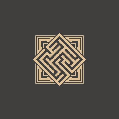 Siyah arkaplanda soyut simge