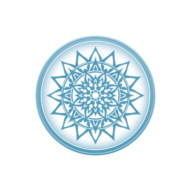 Beyaz arkaplanda mavi simge