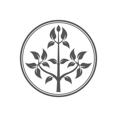 Beyaz arkaplanda ağaç simgesi