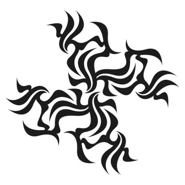 Beyaz arkaplanda siyah işaret