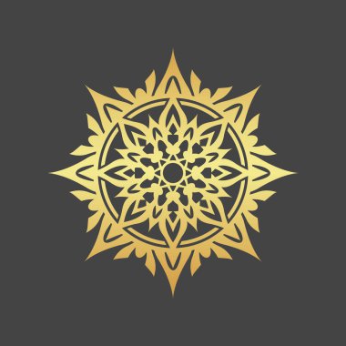 Koyu arkaplanda altın simge