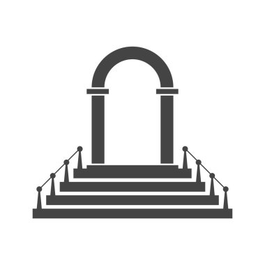 Beyaz arkaplanda kemer simgesi