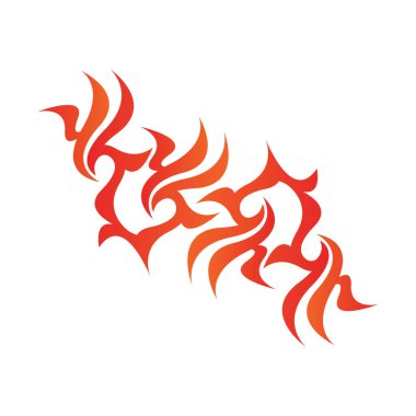 Beyaz arkaplanda kırmızı alev işareti