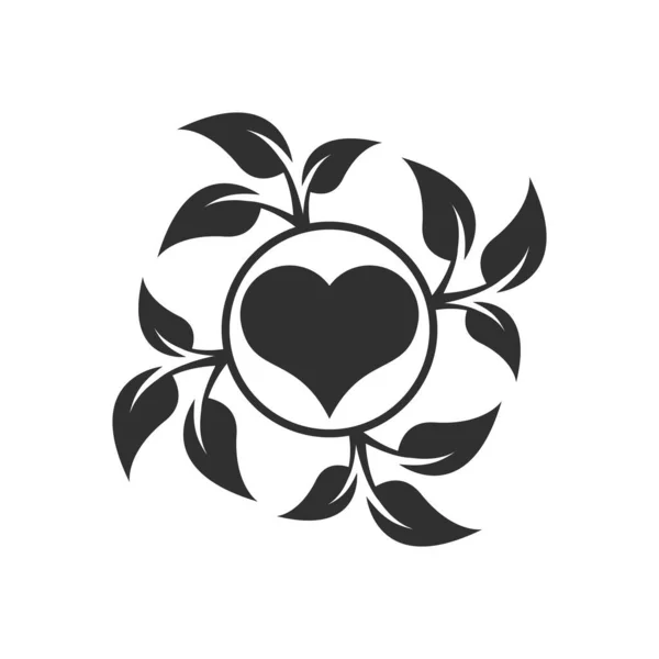 Coeur Signe Sur Fond Blanc — Image vectorielle