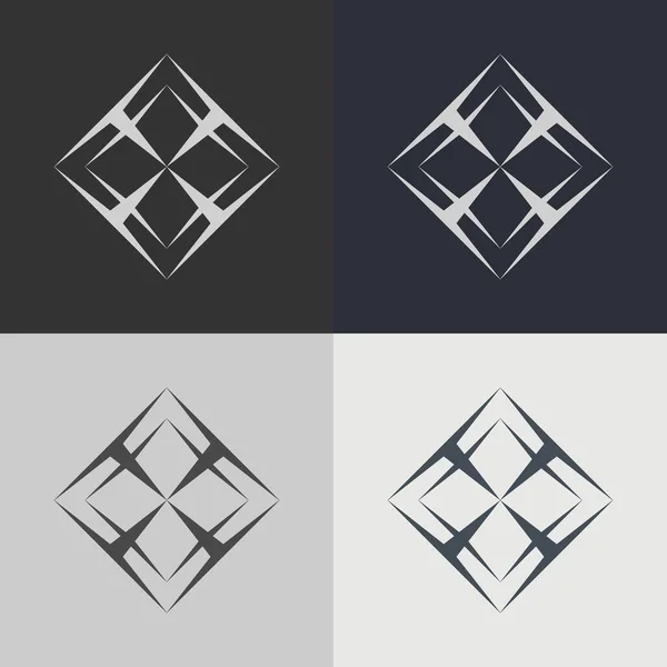 Geometrische Icon Set Vektor Illustration — Stockvektor