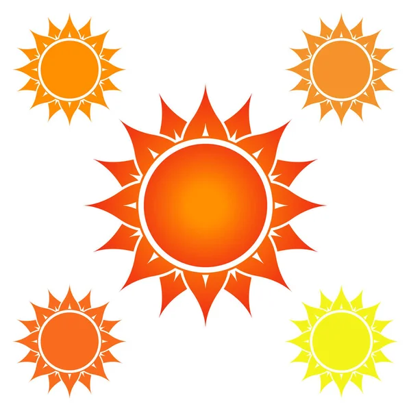 Sonnensymbol Auf Abstraktem Modernem Hintergrund — Stockvektor
