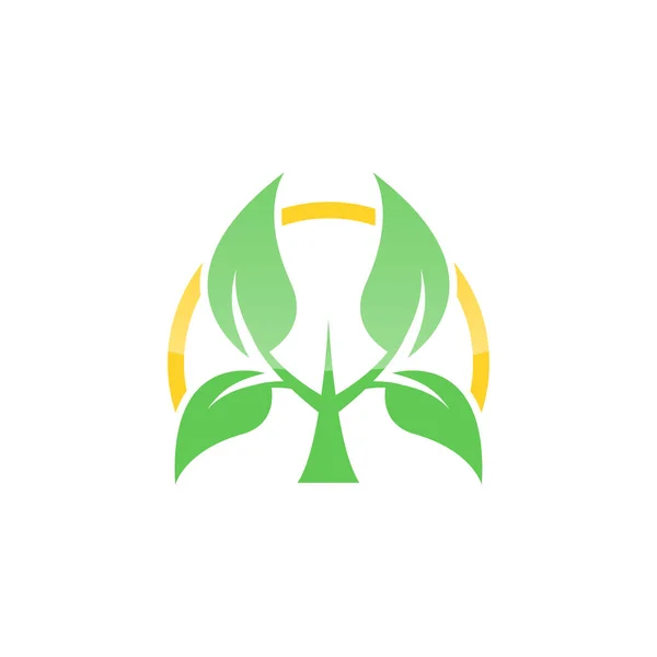 Öko Symbol Auf Weißem Hintergrund — Stockvektor