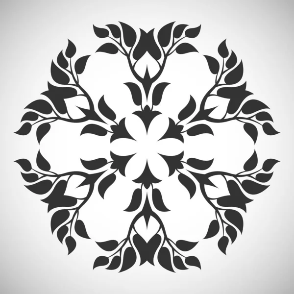 Icono Floral Sobre Fondo Blanco — Vector de stock