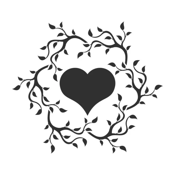 Signo Del Corazón Sobre Fondo Blanco — Vector de stock