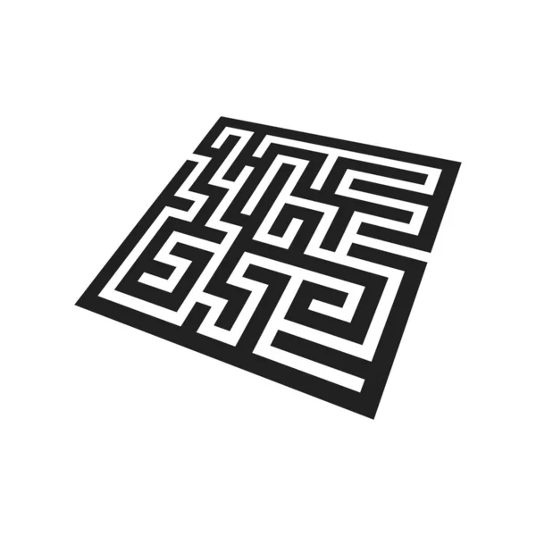 Labyrinth Schwarz Weiß Abstrakter Moderner Hintergrund — Stockvektor