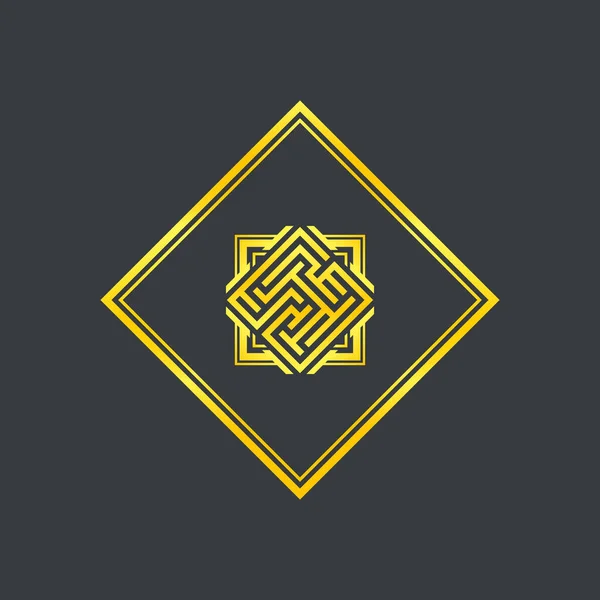 Icona Geometrica Sfondo Bianco — Vettoriale Stock