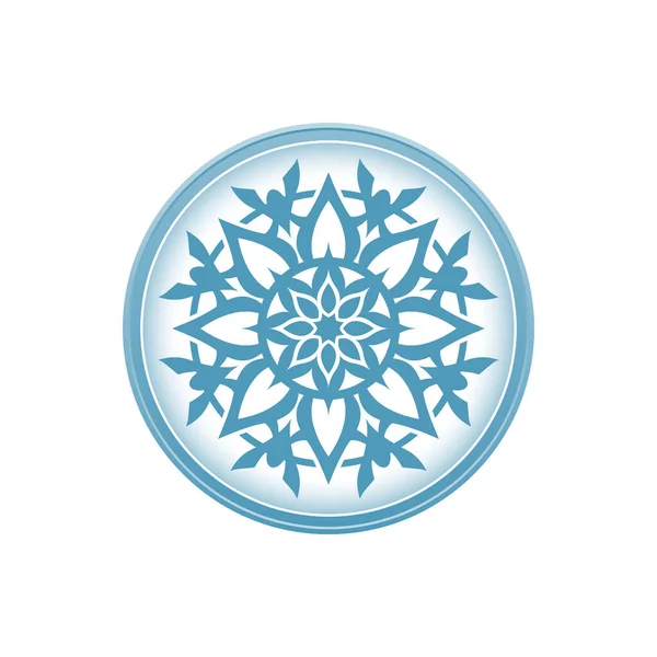 Blaues Symbol Auf Weißem Hintergrund — Stockvektor