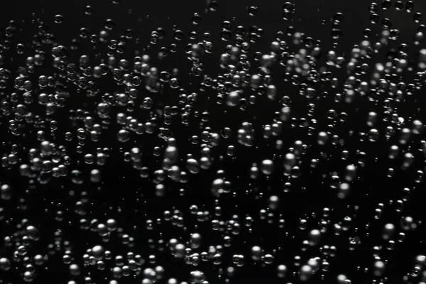 Vodní Bubliny Tmavém Pozadí — Stock fotografie