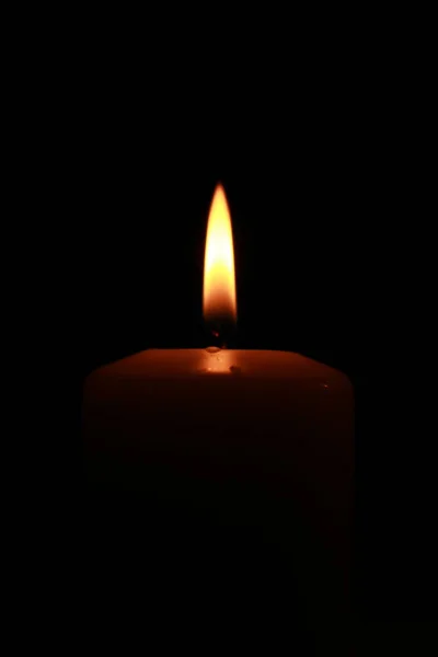 Candle Light Black Background — Stock Photo, Image