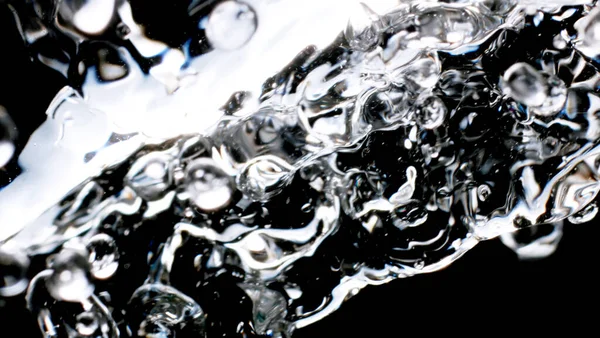 Vatten Droppar Svart Bakgrund — Stockfoto