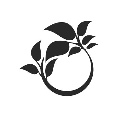 Beyaz arkaplanda çiçek simgesi 