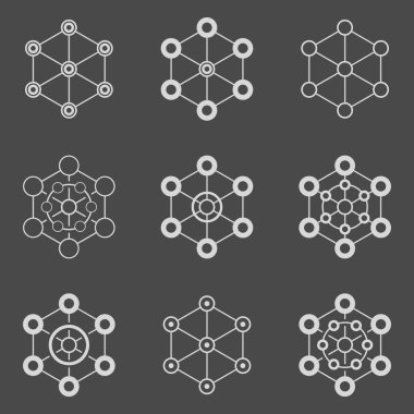 Çokgen simge vektör çizimi