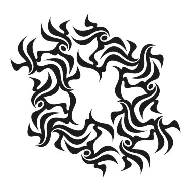 Beyaz arkaplanda siyah işaret