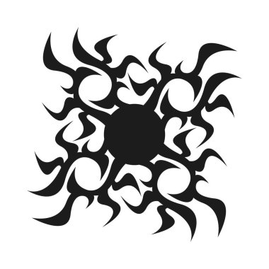 Beyaz arkaplanda siyah işaret